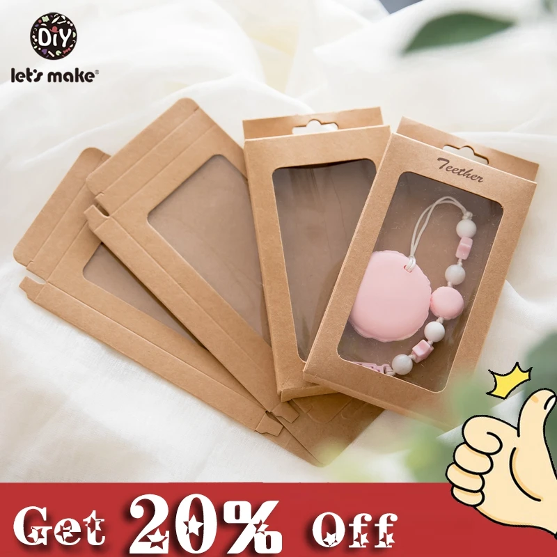 Let\'s Make Baby Gift/Merchandise/Packing Box 50pcs Kraft Paper Wedding Wrapping Jewelry Supply Nursuing Pendants Accessories Box