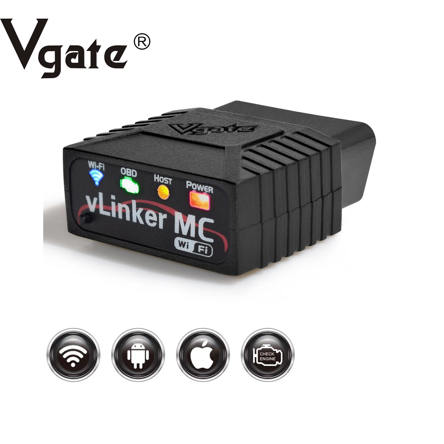 Vgate vLinker MC WiFi OBD2 Car Code Reader, OBD-II Diagnostic Scanner for iOS, Android, and Windows