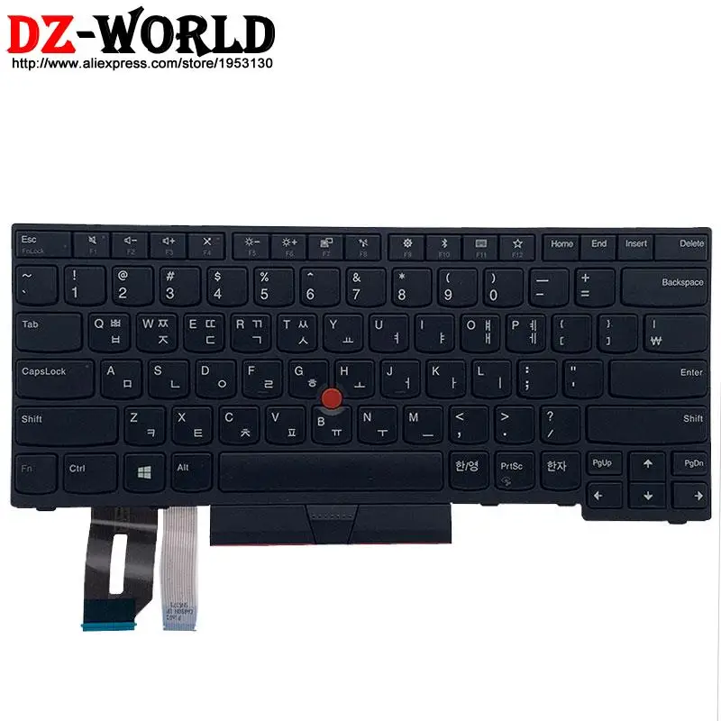 KR Korean Backlit Keyboard for Lenovo Thinkpad E480 E490 T480S L480 T490 T495 L380 L390 Yoga L490 P43s E485 E495 Laptop 01YP311