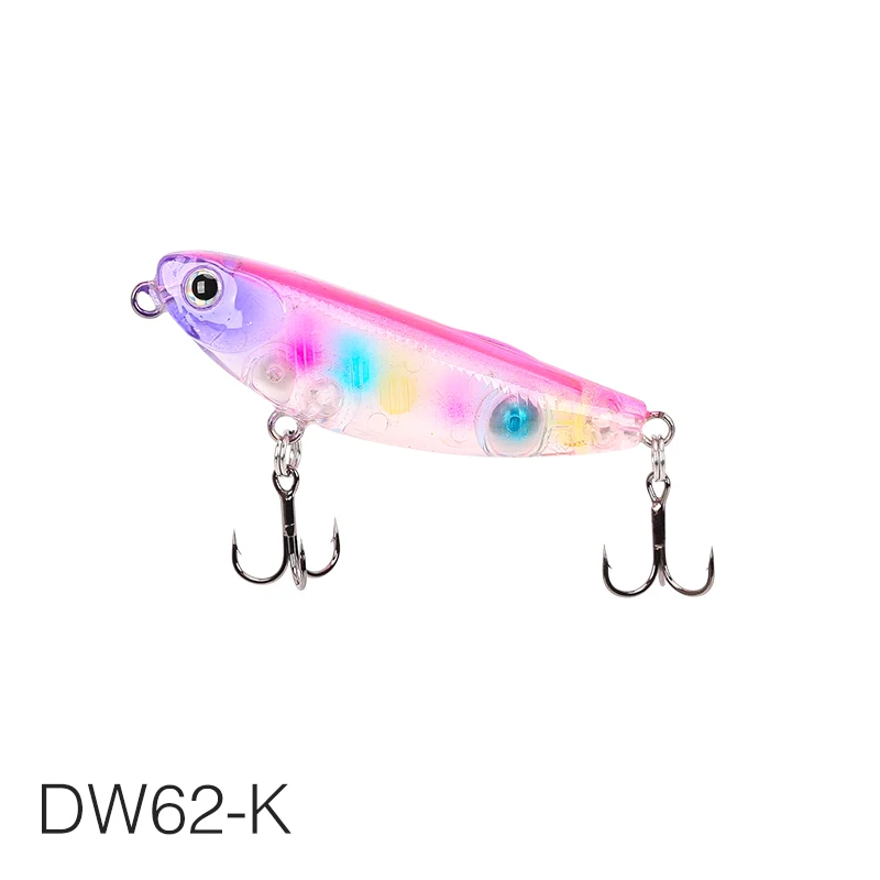TSURINOYA 50mm 5g Drijvende Potlood Vissen Lokken DW62 Topwater Kunstmatige Harde Aas Snoek Bass Forel Jerkbait Wobbler lokken