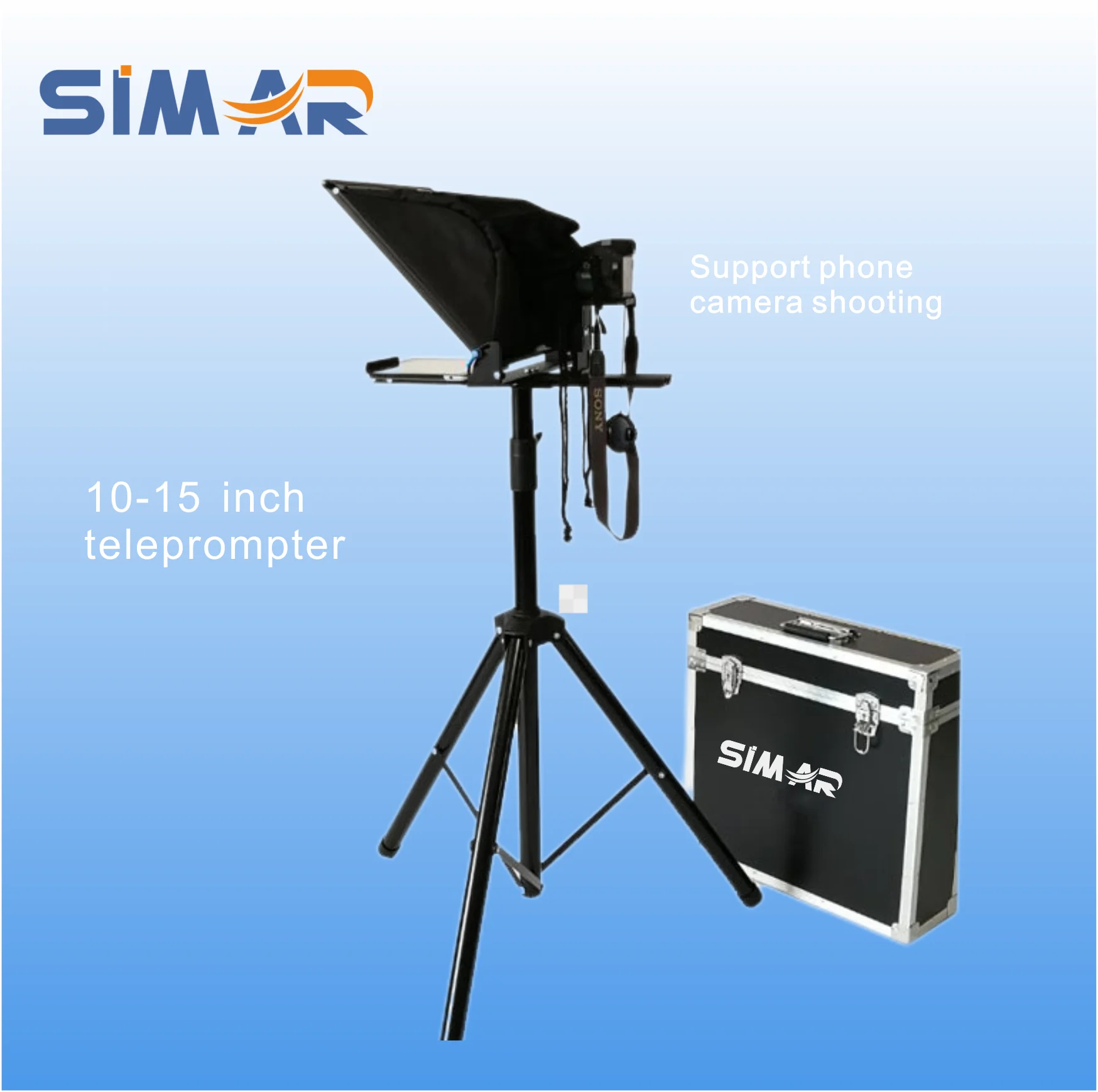 

Simar Support 8-15 Inch Wireless Remote controller Portable Phone Tablet Prompter Teleprompter for Live Streaming Studio