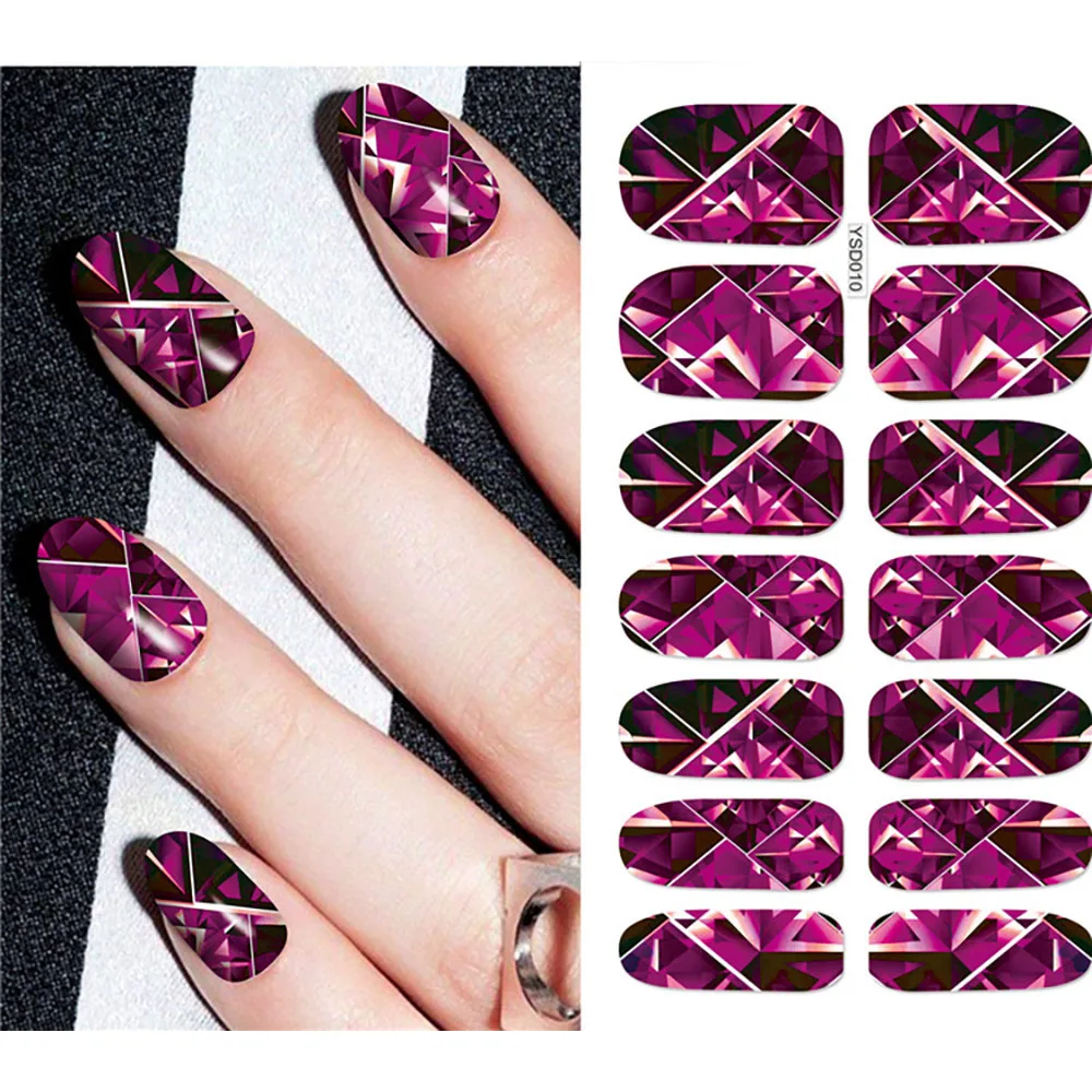 Water Nail stickers For Whole Nails 2022 Transfer Colorful Summer Nail Sticker Design Decals New Year Nail\'s Decoration Manucure