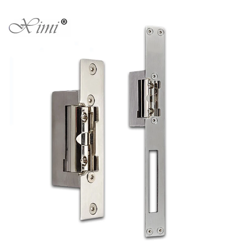 European Electric Strike Door Lock Adjustable Electric Strike Locks Durable Lock Tongue Access Control Locks​ Double Unlock Mode