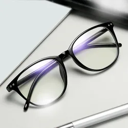 Classic Rivets Myopia Glasses with Degree Women Men Black Glasses Frame  0 -1 -1.5 -2 -2.5 -3 -3.5 -4 -4.5 -5.0 -5.5 -6.0