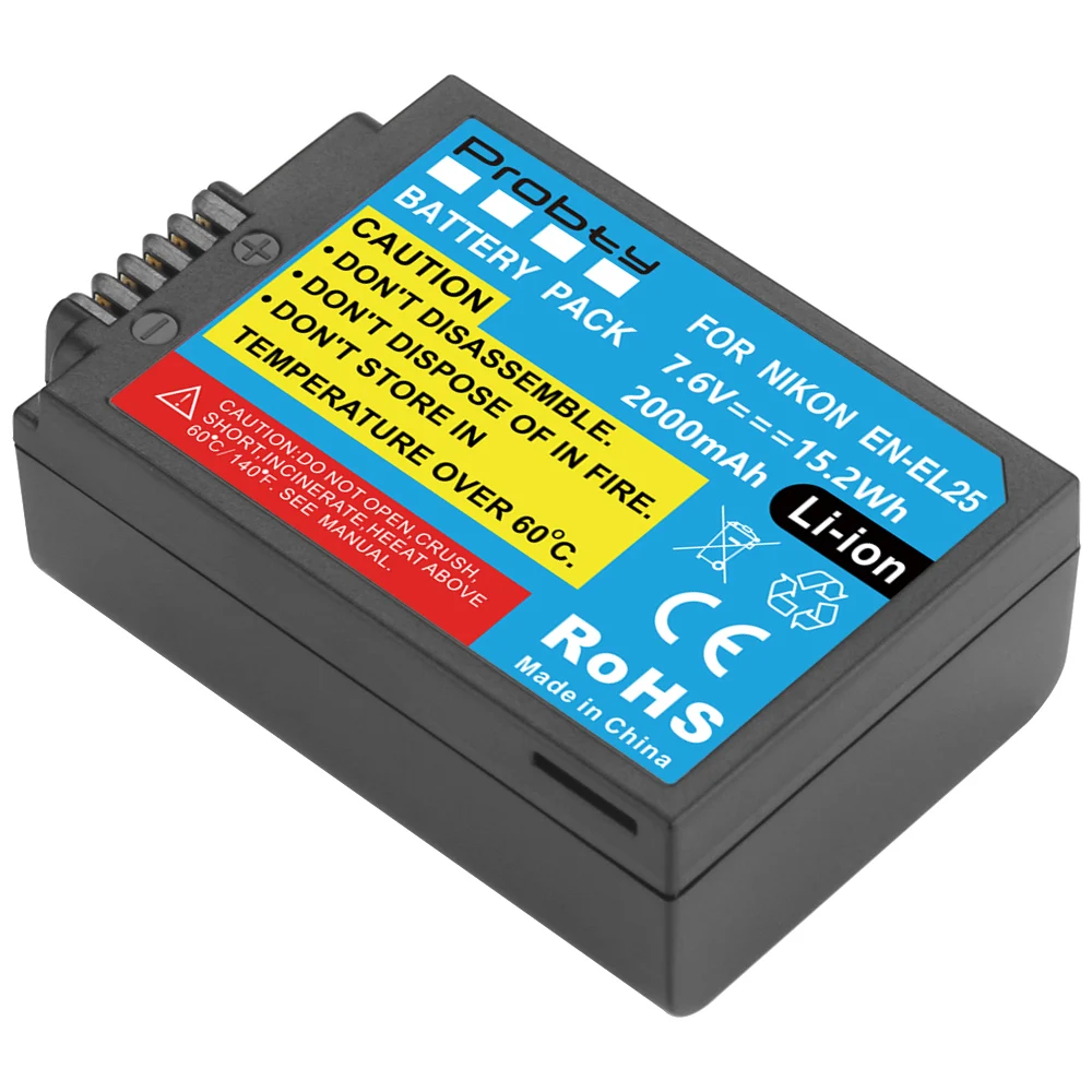 Bateria de substituição EN-EL25 e carregador duplo rápido de 20 W para Nikon Z30 Z50 ZFC Camera 4241 EN-EL25 Bateria MH-32 Carregador