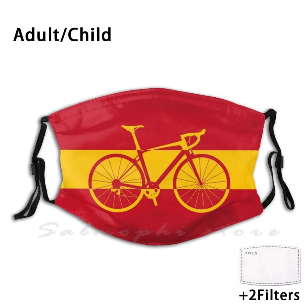 

Mask Bicycle Flag Spain Espanya Spania Spanish Madrid Seville Cyclist Flag Professional Bike Lover Bicicletta Gravel Bike