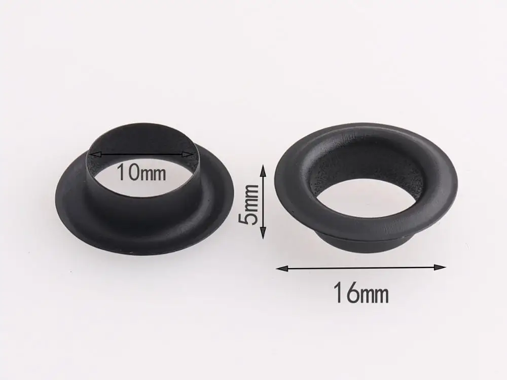 Black Eyelets Grommets 10mm(hole) Round Grommet Eyelets for Sewing Garment Leathercraft Canvas Accessories