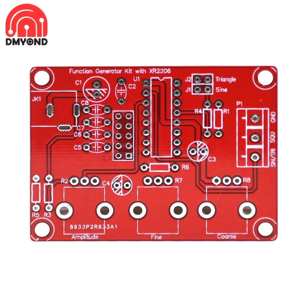 XR2206 DDS Function Signal Generator DIY Kit Sine/Triangle/Square Output 1Hz-1MHz Signal Generator Adjustable Frequency Amplitud