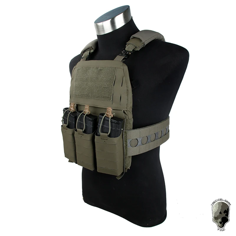 TMC FCV Five Plate Carrier Tactical Vest w/ Mag Pouch 500D Nylon Metal Buckle MOLLE 3531