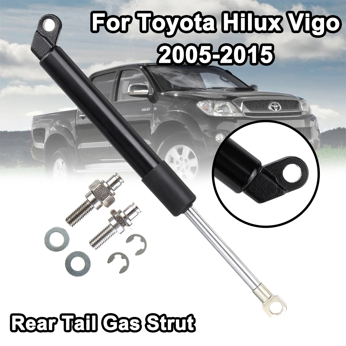 Rear Trunk Tail Lift Supports Gas Strut Rod Arm Shocks Strut Bars Damper \\For Toyota Hilux Vigo SR5 2005-2015 Car Accessories