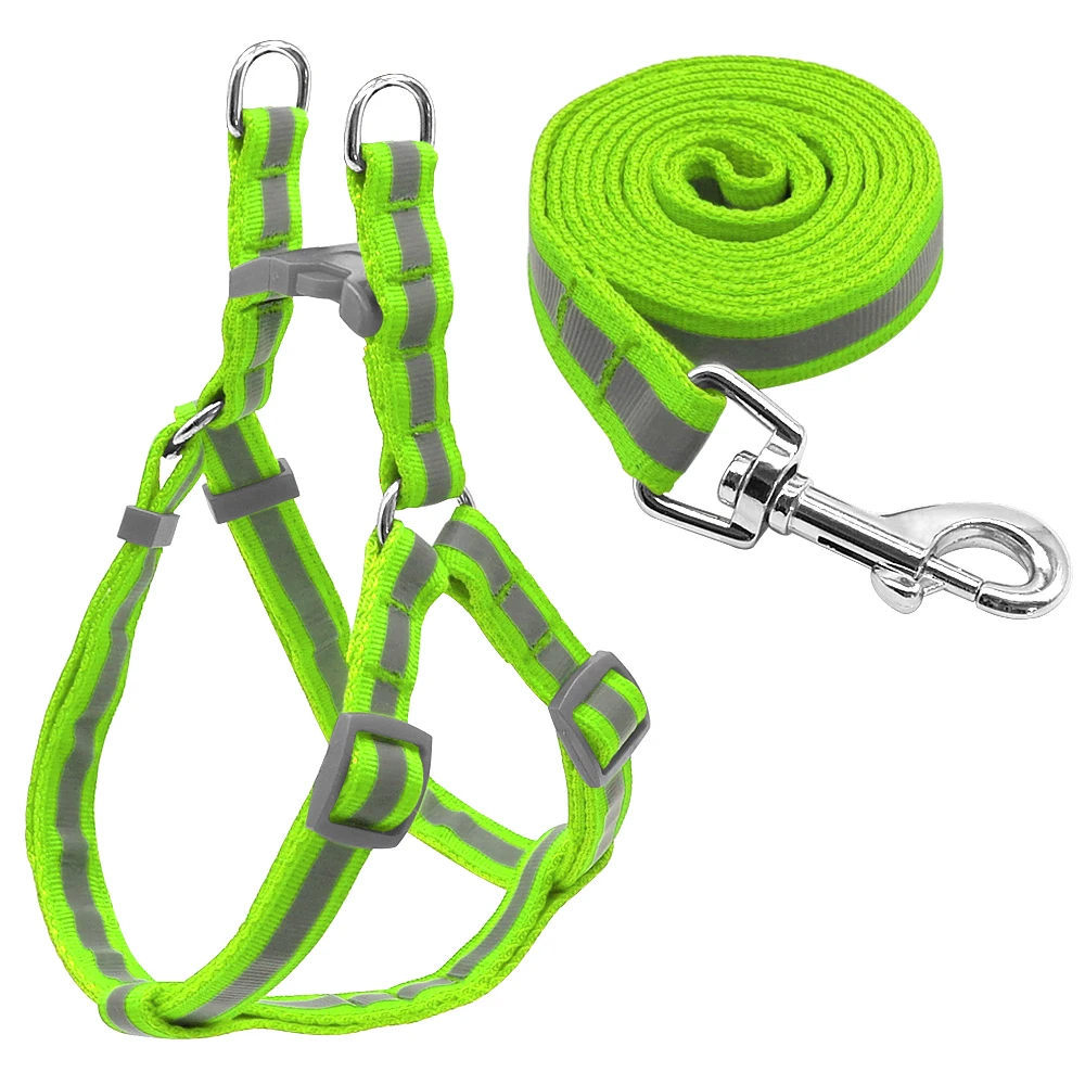Reflektierendes Hundegeschirr- und Leine-Set aus Nylon für kleine und mittelgroße Hunde, Welpenleine, Chihuahua, Yorkie, 7 Farben – Detail 12