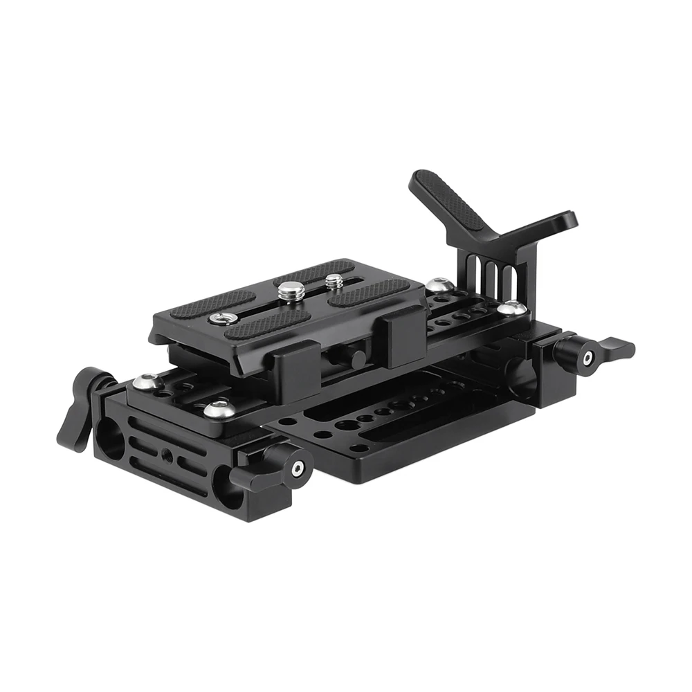 Camvateマンフロットクイックリリースプレートアセンブリダブル15ミリメートルロッドクランプ & y形状レンズ眼カメラのショルダーリグ