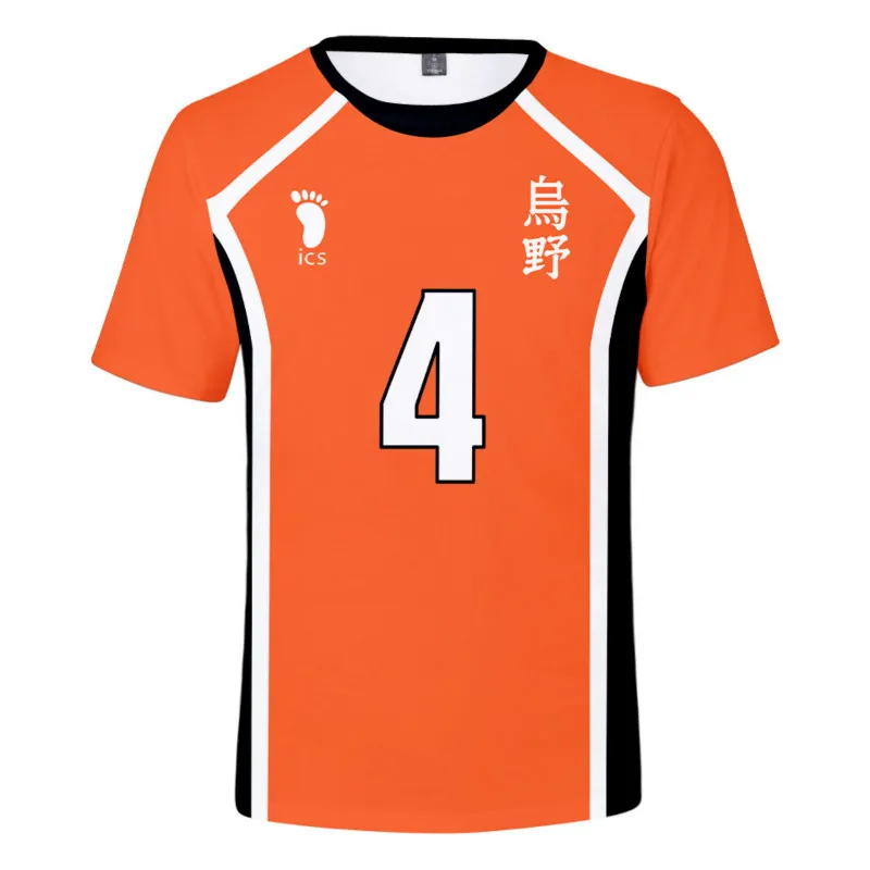 Summer New Hinata Shoyo Shadow Mountain Tobio T-shirts Cosplay Costume Karasuno Club Volleyball Adult Men Kids Top 2021 Anime