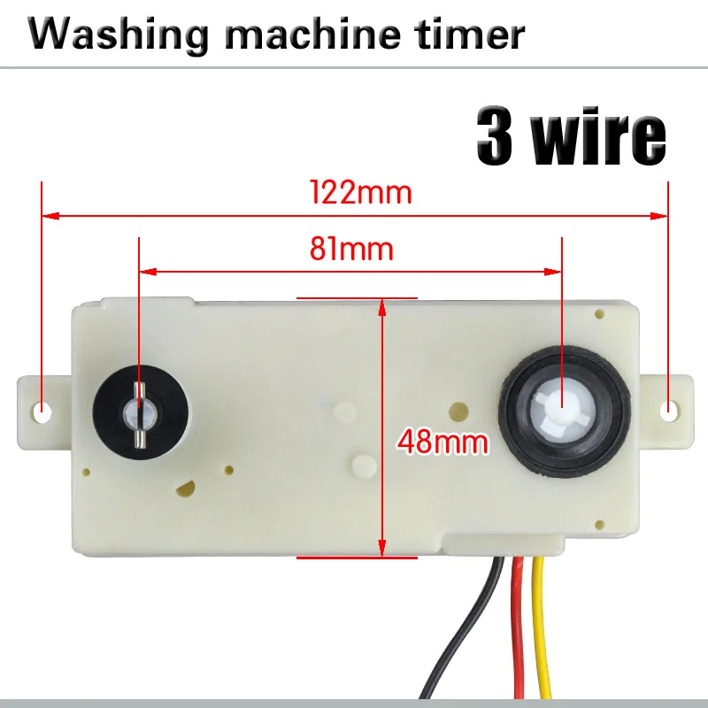 Minuterie de machine à laver semi-automatique à 3 lignes, double cylindre, interrupteur de minuterie
