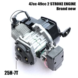 Motorcycle 2 Stroke Pull Start Engine Motor Kit for 47cc 49cc 50cc Motorized Bicycle Scooter Bike Quad Dirt Bike ATV Buggy