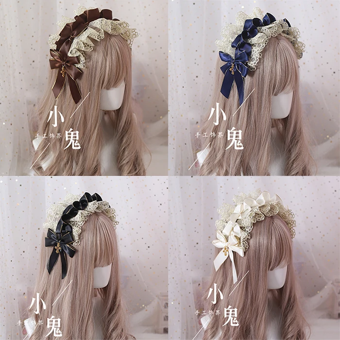 Lolita lace bow KC headband headdress lo Niang gorgeous elegant hairpin Japanese soft sister daily wild