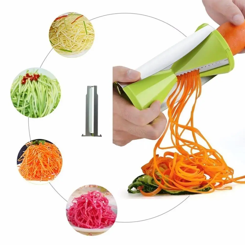 Zucchini Spaghetti Maker  Best Spiraler Spiralizer Noodle Zoodler Fettuccine  Pasta Hand Slicer