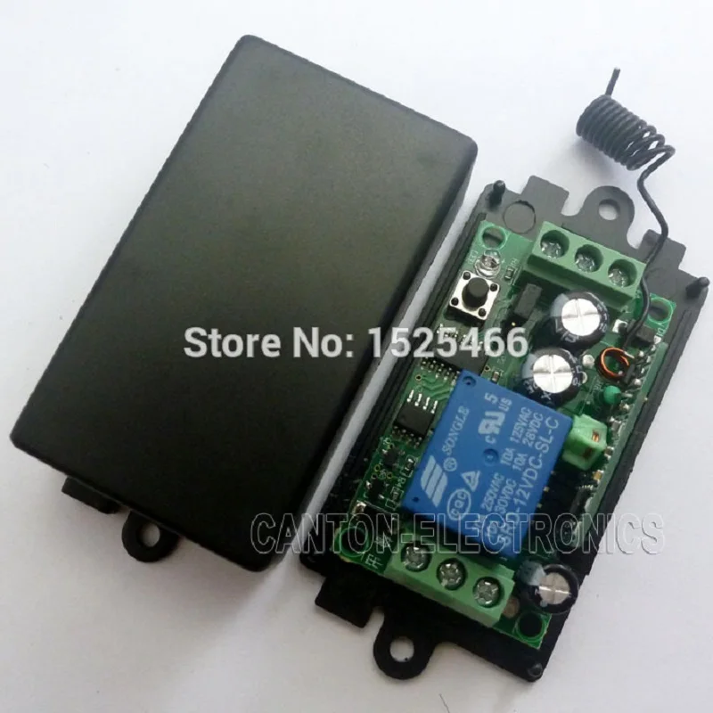 DC 12V 433M RF Wireless Receiver Learning Code Relay Module For EV1527 PT2262 ASK OOK Remote Control