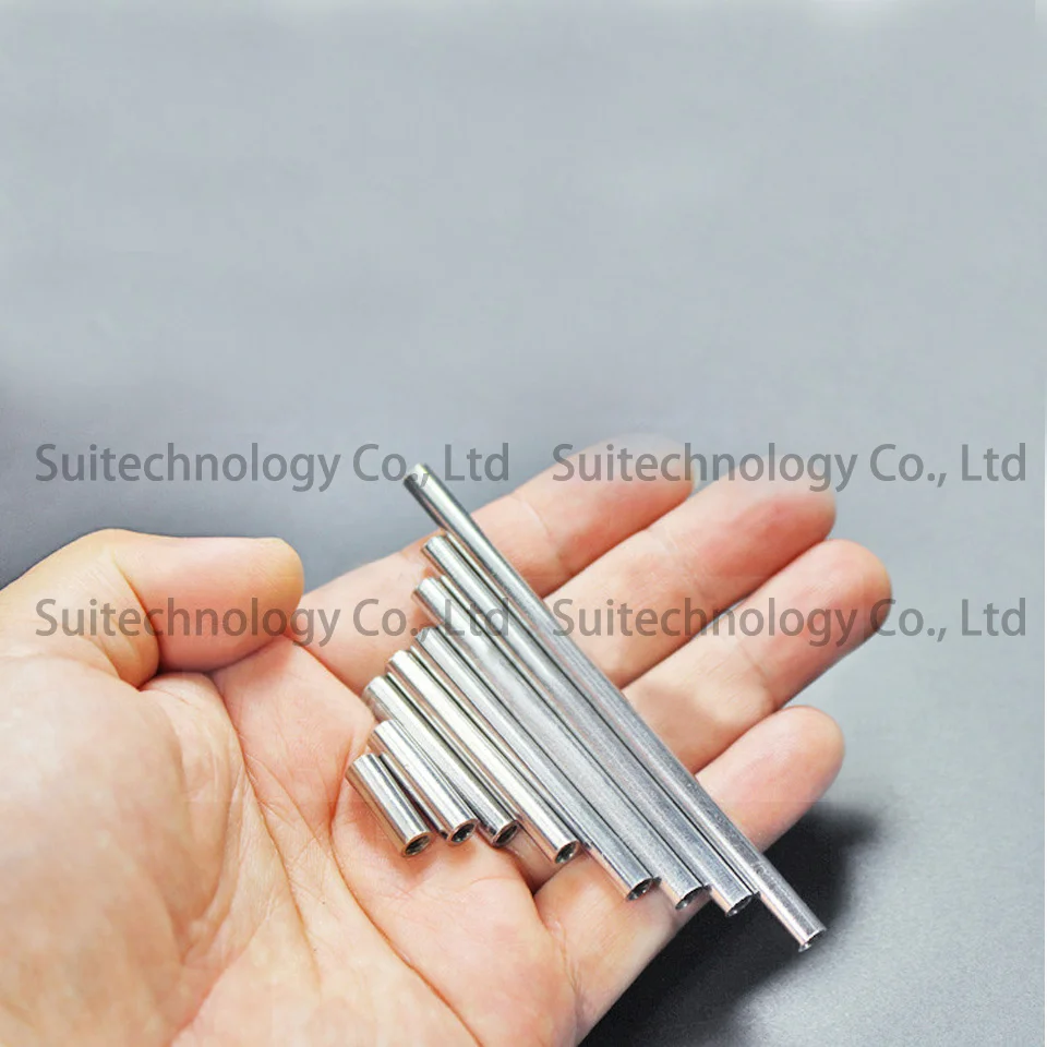 5pcs Inner Tooth M4 Hollow Straight Tube Nut Internal Thread Inner Wire Iron Chrome-plated Hollow Rod