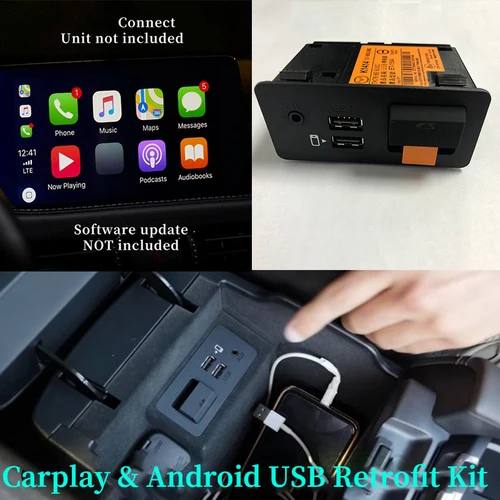 Imagen 2 del producto Mazda CarPlay y Android Auto USB Media Hub Kit de reequipamiento, compatible con Mazda 3/6/CX5/CX3/CX9/MX5-TK78 66 9U0C K1414 C922 V6 605A