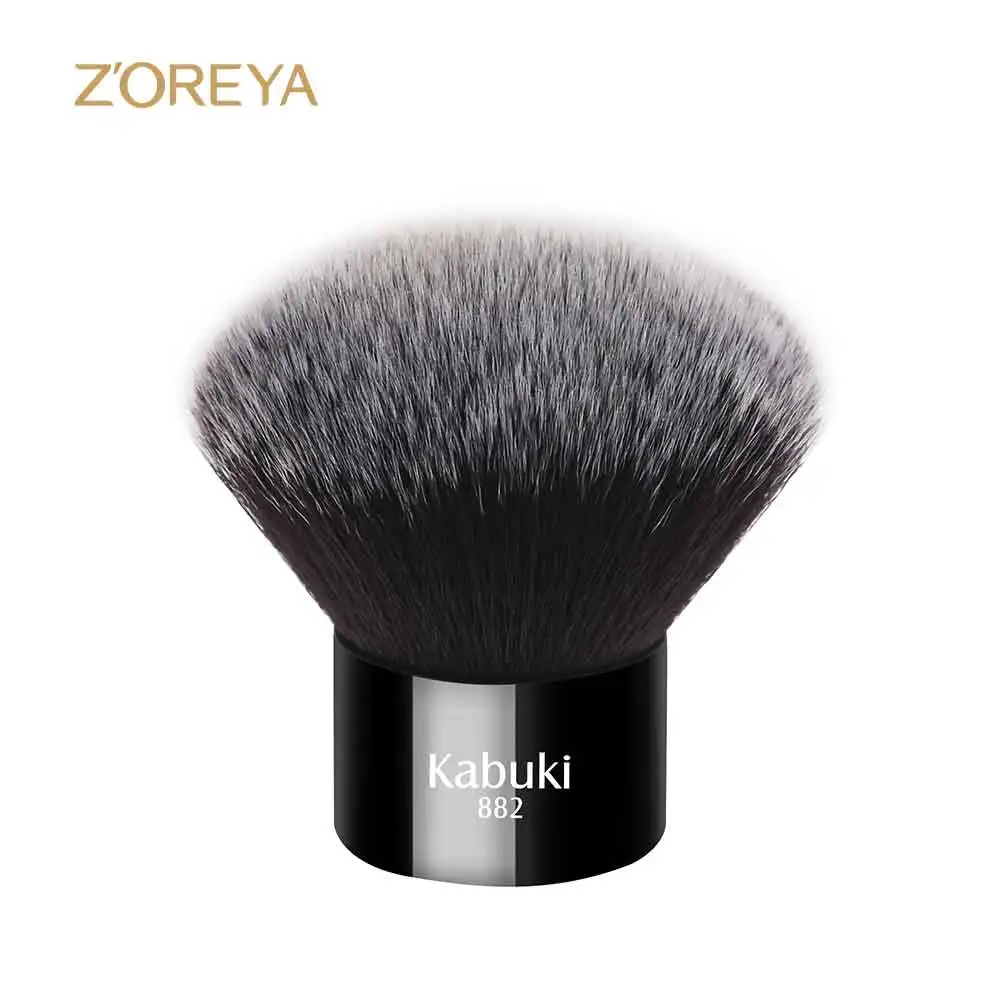 1Pc Kabuki Brush High Quality Soft Dense Black Synthetic Hair Powder Foundation Blusher Contour Makeup Brushes