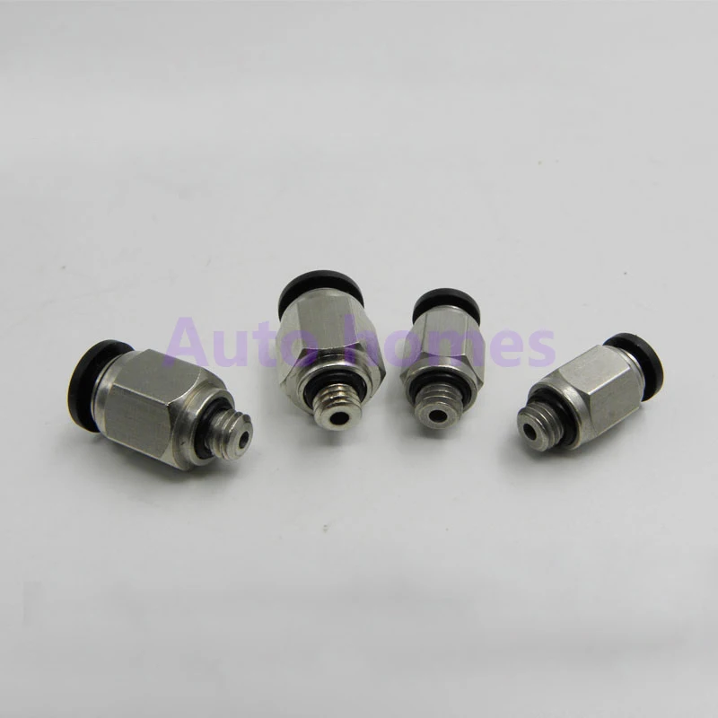 

10pcs a lot high quality mini type fittings PC-C POC-C PL-C 4mm 6mm ,M3 M5 M6 M8 1/8"BSP pneumatic valve micro connectors