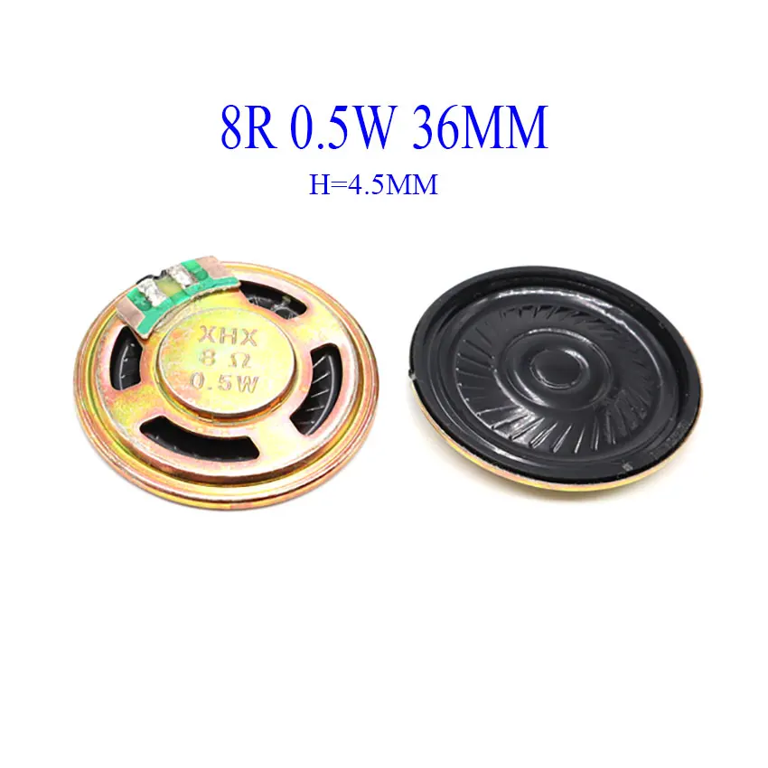 

0.5W 8R Loudspeaker 36MM 8 Ohms 5W Mini Round Speaker Diameter Thickness 4.5MM Small Horn Doorbell Speaker 8Ohm For Arduino