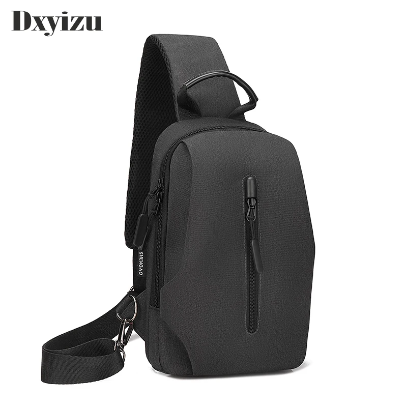 

Multifunctional Messenger Bag Men's Usb Rechargeable Chest Bag Short-distance Crossbody Chest Bag Waterproof Shoulder Bag Men