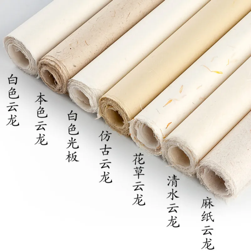 10sheets Chinese Painting Xuan Paper Natural Plant Fiber Yunlong Xuan Paper Calligraphy Paper Handmade Half Ripe Fiber Xuan Zhi