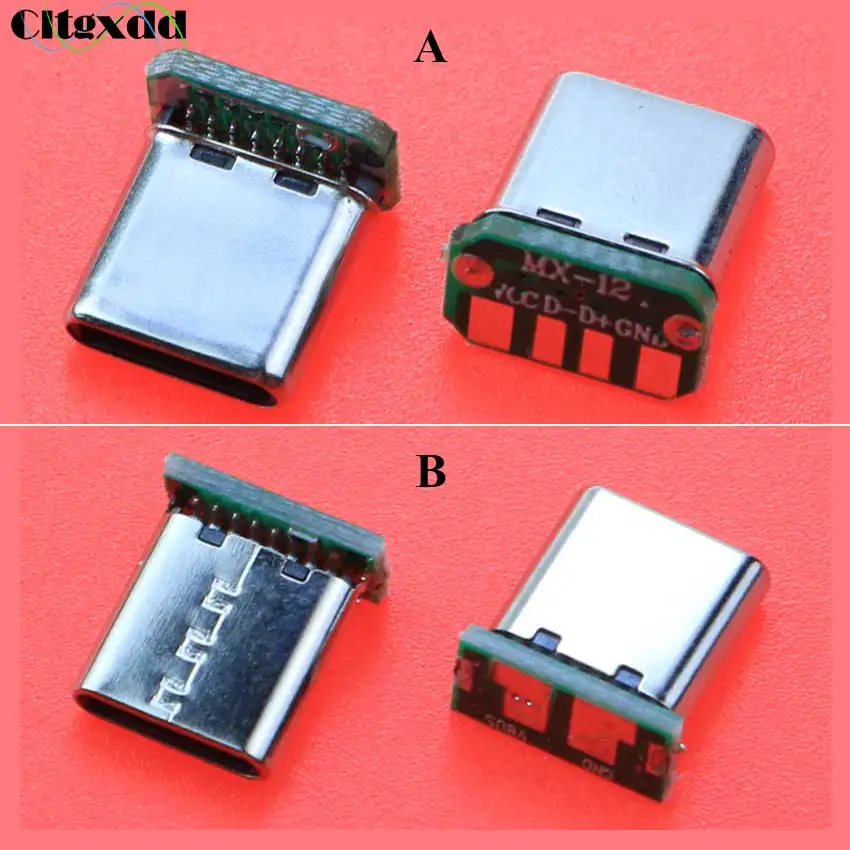 USB 3.1 Type C Male Plug 90 Degree Vertical Patch Board 16Pin Data Band PCB USB Tape Board Male head 16P USB Type-C Connector