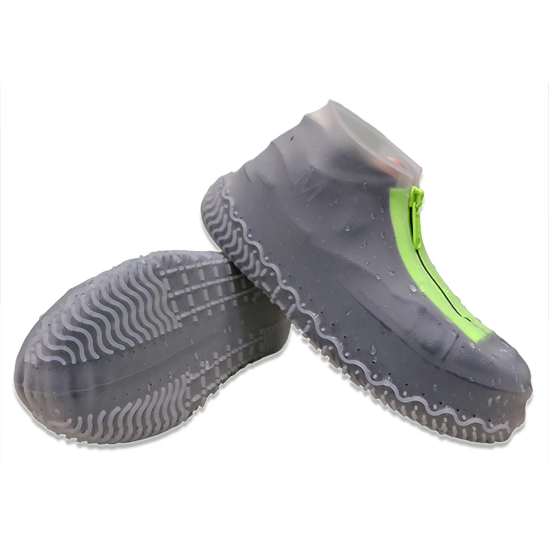 FamtiYaa Waterproof Shoes Covers Reusable Protector Galoshes Silicone Rain Boots Women Overshoes Woman Shoe Cover Summer 2020