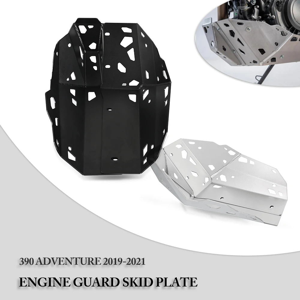 

For 390 Adventure 2020 2021 Motorcycle CNC Aluminum Skid Plate Foot Rests Bash Frame Engine Guard Cover Chassis Protector 390Adv