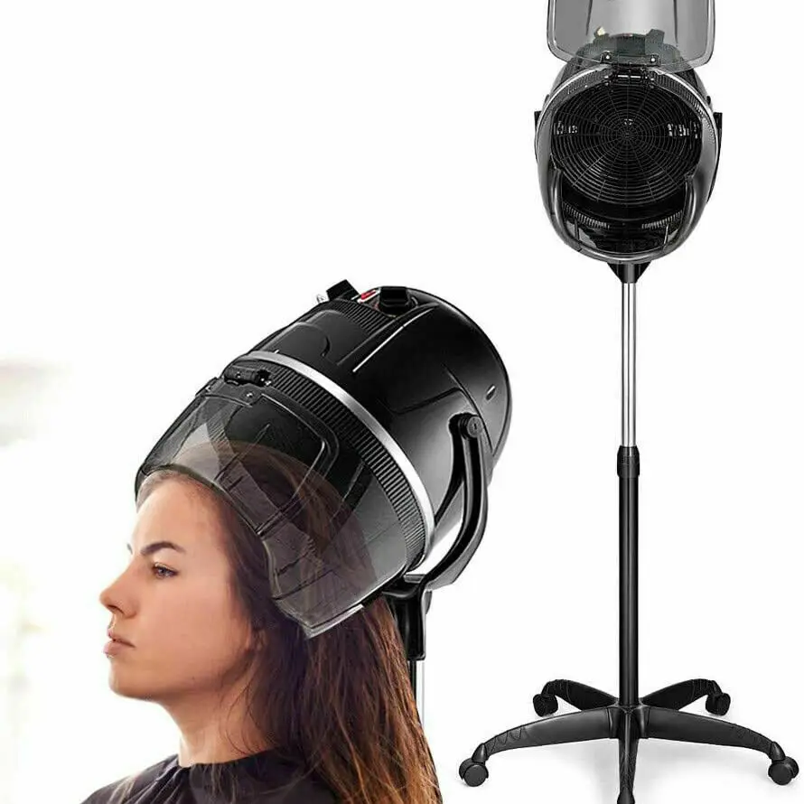 Pro Stand Hair Dryer Adjustable Hooded Floor Hair Bonnet Dryer Salon Hair Styling Tool Adjustable Temperature Timing