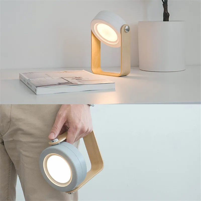 Foldable Portable LED Night Light Remote Control Desk Table Lamp USB Rechargeable Bedside Decorative Lantern Lamp For Kids Baby