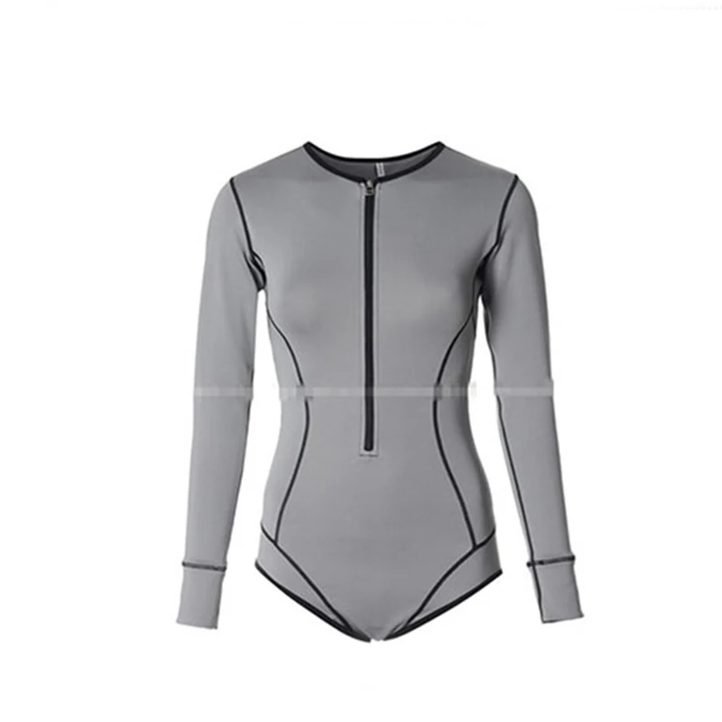 

One Piece Swimsuit Women Long Sleeve Sunscreen Wetsuit Surfing Suit Beach Sexy Sports Swimsuit Ladies Snorkeling Swimsuit