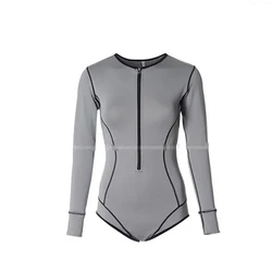 One Piece Swimsuit Women Long Sleeve Sunscreen Wetsuit Surfing Suit Beach Sexy Sports Swimsuit Ladies Snorkeling Swimsuit