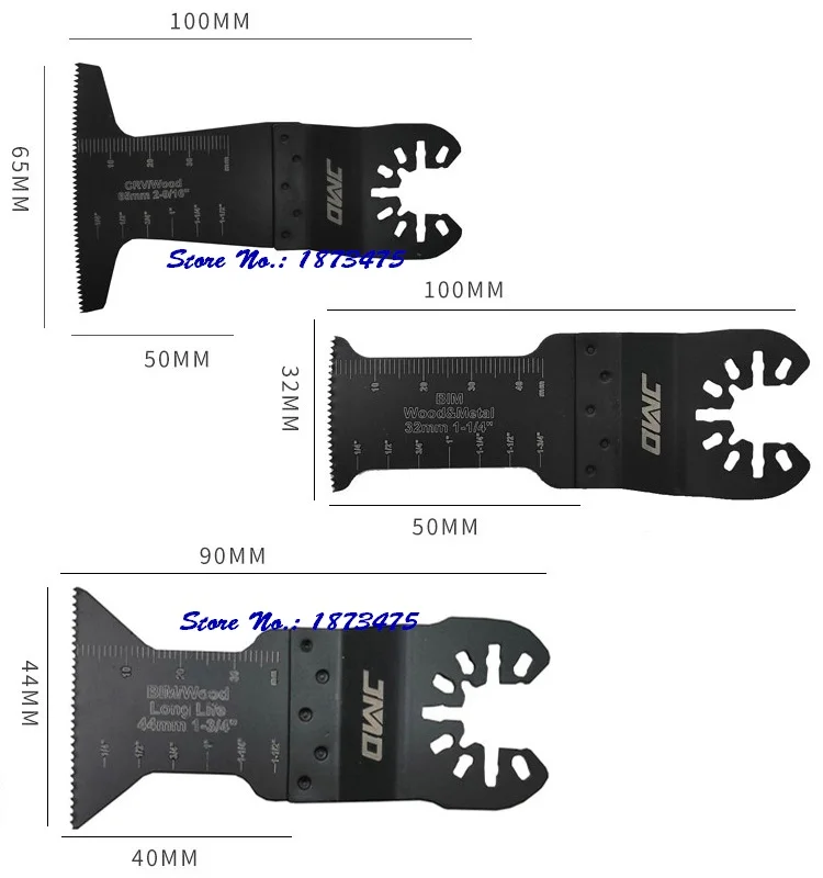 6Pcs Oscillerende Multitool Blade Set 1800M-4