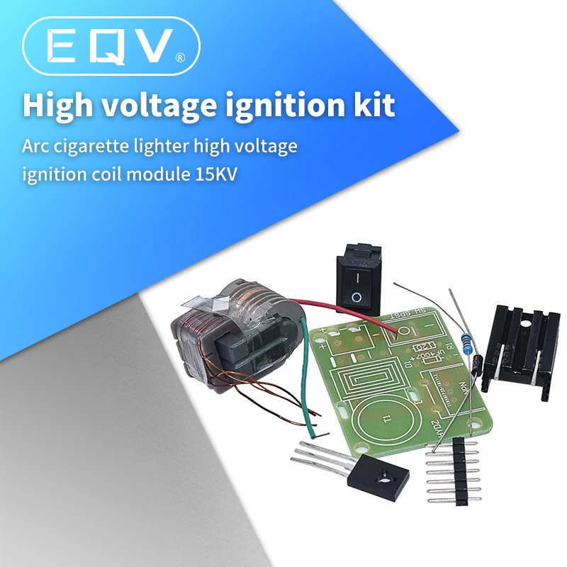 15KV High Frequency DC High Voltage Arc Ignition Generator Inverter Boost Step Up 18650 DIY Kit U Core Transformer Suite 3.7V