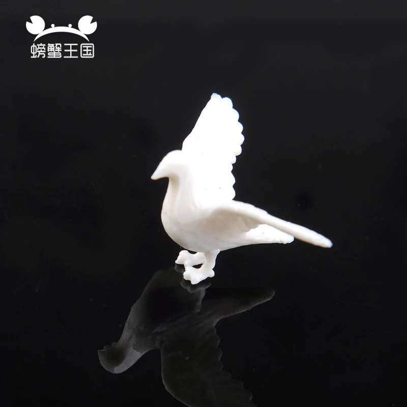 20pcs Artificial Bird Outdoor Garden Figurine Pigeon Resin Figure Craft Toy 1/25 1/75 Miniatures for scale Model Scenery Decors