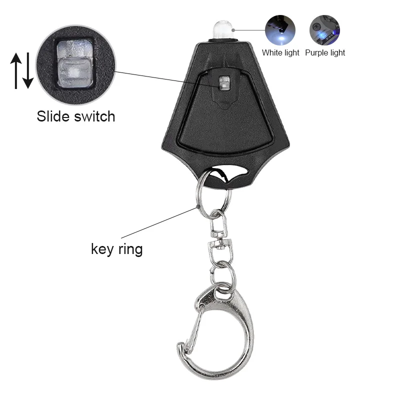 5 Pcs Portable Mini Led Night Keyhole Keychain Light Practical Gift Floodlight Flashlight Key Chain Lamp Child Outdoor Torch