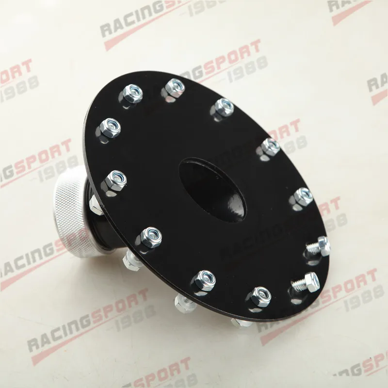 Billet Aluminum 45 Degree Fuel Cell Fast Fill Filler Neck 12 Bolt Flange Black