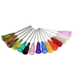 25pcs 1 Inch Luer Lock screw Precision Tips Liquid Dispenser Syringe Blunt Needle Stainless Steel Tube 14G 20G 30G Glue Dispens
