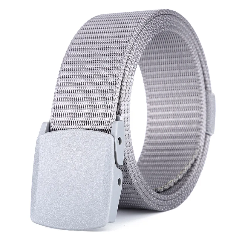 Cinturón militar ajustable de nailon para hombre y mujer, cinturón táctico de viaje al aire libre con hebilla de plástico, 150cm