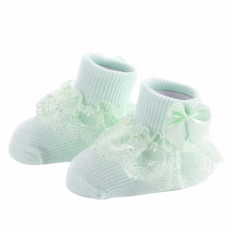 Bow Lace Baby Socks Newborn Cotton Baby Girls Sock Cute Princess Style Toddler Socks  Baby Accessories For Children