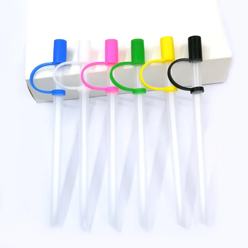 1PCS PVC Silicone Straw Tips Straw Sealing Tools Drinking Dust Cap Splash Proof Plugs straw cover straw charms Cup Accessories