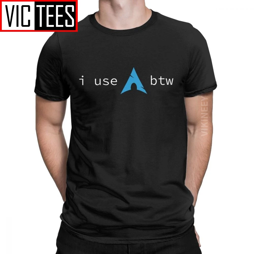 Männer T-Shirt Bogen Linux Ich benutze Bogen Btw lustige Baumwolle Sweatshirt 3D-Druck T-Shirt T-Shirt homme