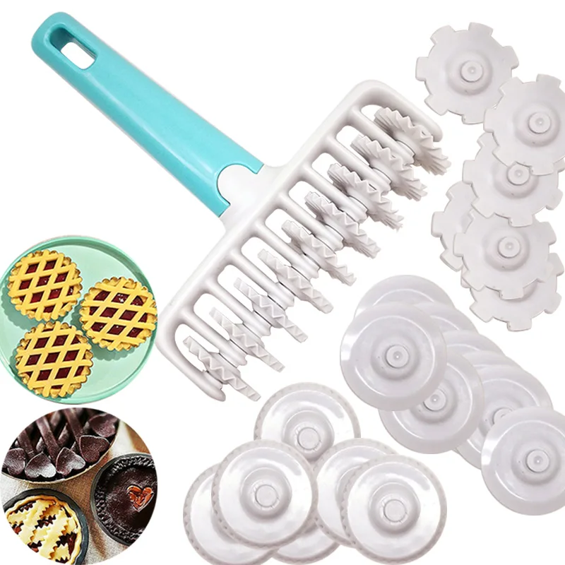 37pcs Baking Tools Roller Rolling Pin 4 Kinds Embossing Tools ABS for Making Pasta Patterns Cakes Bread PM0412