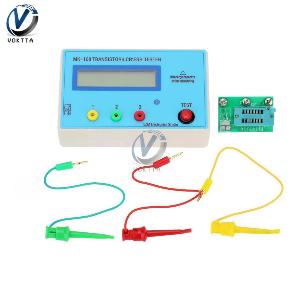 MK-168 Transistor Tester Measuring Resistance Capacitor Inductance Rlc Meter Voltage RLC NPN PNP MOS Meter Capacitance Tester