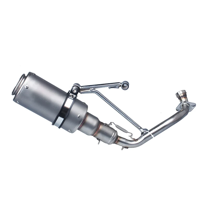 Stainless steel scooter exhaust pipe muffler header with mounting bracket for RS100 GY6 125cc engine