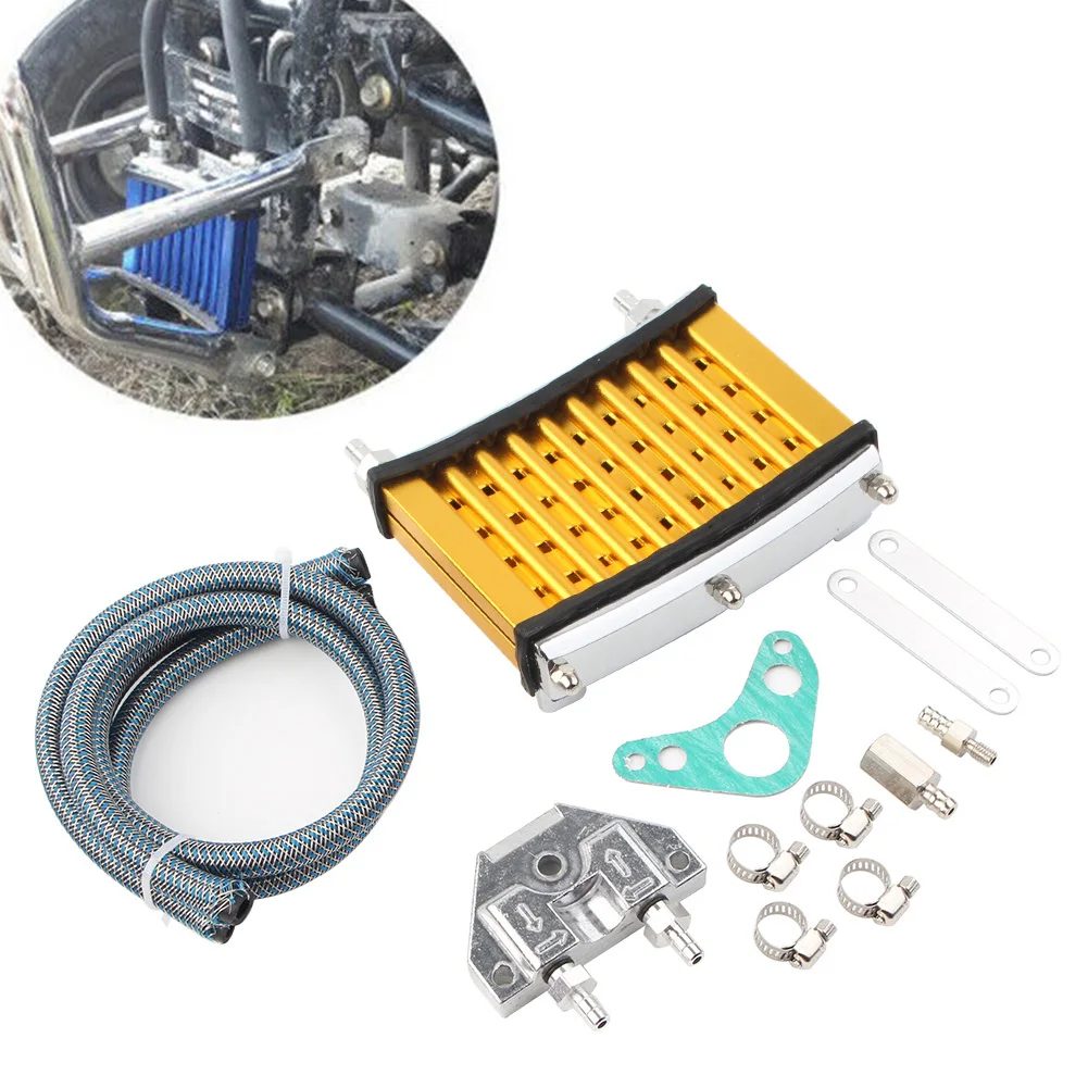 Motorbike Oil Cooler Cooling Radiator For 125cc 140cc 150cc Motorcycles Dirt Pit Bikes ATV Yellow